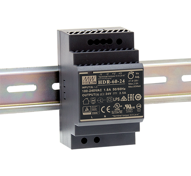 明纬HDR-60系列导轨电源