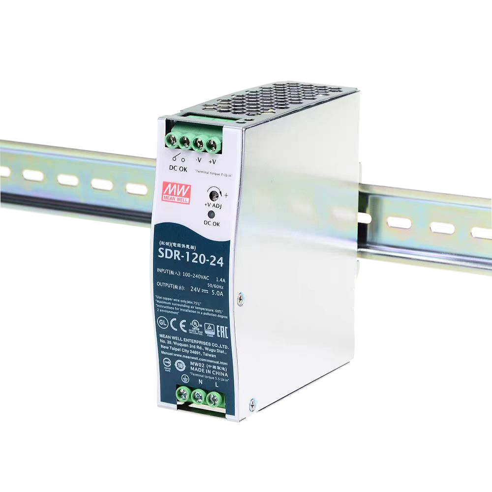 SDR-120-24明纬导轨型PFC电源