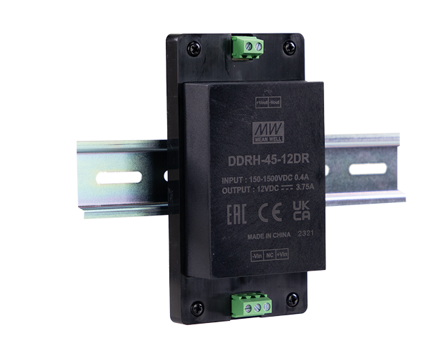 明纬电源DDRH-45系列150~1500Vdc超宽输入DC-DC转换器