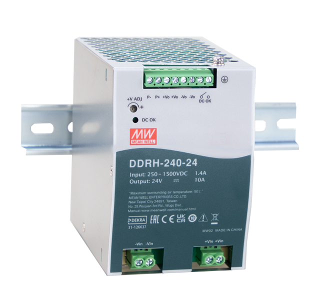 明纬电源DDRH-240系列250~1500Vdc超宽输入DC-DC转换器