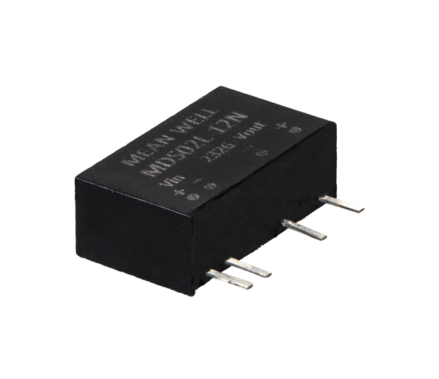 明纬电源MDS02-N单组MDD02-N双组2W SIP封装DC-DC医疗级非稳压转换器