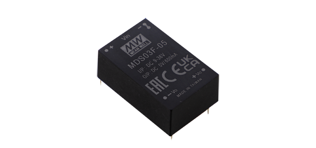 明纬电源MDS03单组MDD03双组3W DIP封装DC-DC医疗级稳压转换器