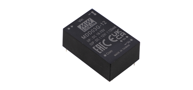 明纬电源MDS03单组MDD03双组3W DIP封装DC-DC医疗级稳压转换器