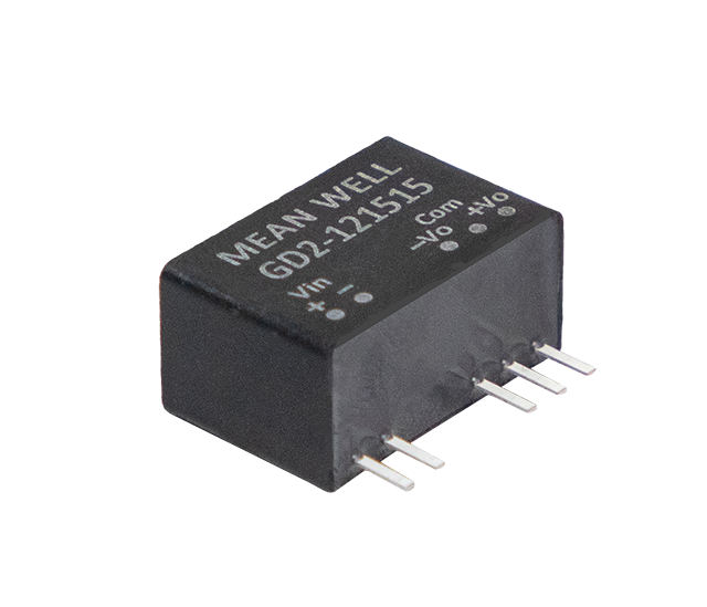 明纬电源GD2系列2W SIP封装IGBT SiC栅极驱动器电源DC-DC转换器