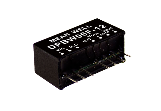 明纬电源SPBW06单组DPBW06双组6W SIP封装DC-DC稳压转换器