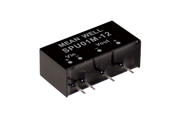 明纬电源SPU01单组DPU01双组1W SIP封装DC-DC非稳压转换器